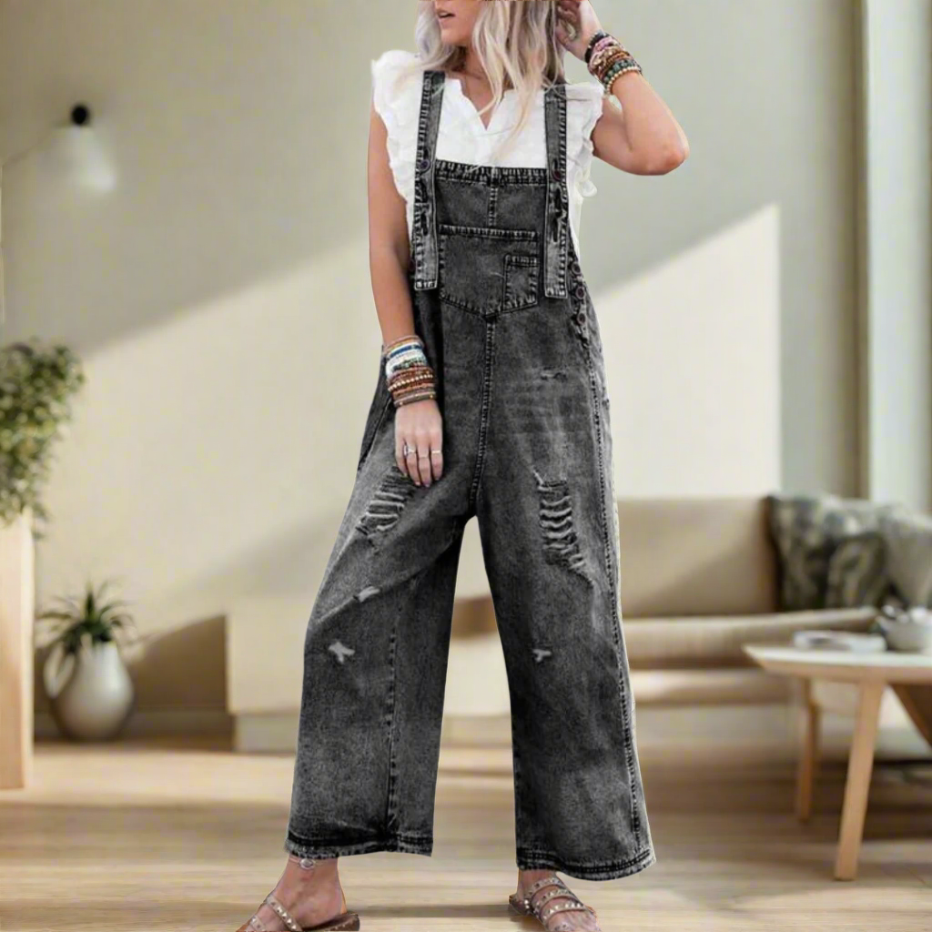 Phoebe | Vintage Wash Adjustable Jumpsuit